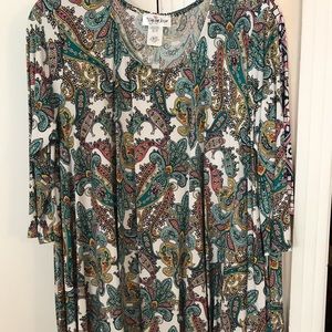 Zig Zag Stripe Flare Top